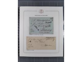 1569/1843 (ca.), aufgezogene Sammlung mit rund 150 Vorphila Briefen sowie einigen Dokumenten, Reisescheinen, etc., dabei blau