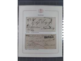 1569/1843 (ca.), aufgezogene Sammlung mit rund 150 Vorphila Briefen sowie einigen Dokumenten, Reisescheinen, etc., dabei blau