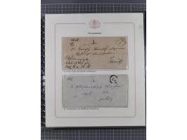 1569/1843 (ca.), aufgezogene Sammlung mit rund 150 Vorphila Briefen sowie einigen Dokumenten, Reisescheinen, etc., dabei blau