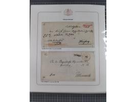 1569/1843 (ca.), aufgezogene Sammlung mit rund 150 Vorphila Briefen sowie einigen Dokumenten, Reisescheinen, etc., dabei blau