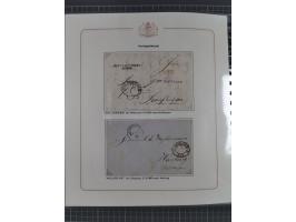 1569/1843 (ca.), aufgezogene Sammlung mit rund 150 Vorphila Briefen sowie einigen Dokumenten, Reisescheinen, etc., dabei blau