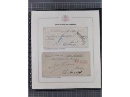1569/1843 (ca.), aufgezogene Sammlung mit rund 150 Vorphila Briefen sowie einigen Dokumenten, Reisescheinen, etc., dabei blau