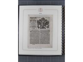 1569/1843 (ca.), aufgezogene Sammlung mit rund 150 Vorphila Briefen sowie einigen Dokumenten, Reisescheinen, etc., dabei blau