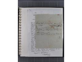 1569/1843 (ca.), aufgezogene Sammlung mit rund 150 Vorphila Briefen sowie einigen Dokumenten, Reisescheinen, etc., dabei blau