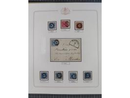 ABENSBERG bis ZWIESEL, 3-bändige Sammlung der geschlossenen Mühlradstempel mit weit über 600 Marken und Briefstücken und rund