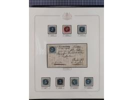 ABENSBERG bis ZWIESEL, 3-bändige Sammlung der geschlossenen Mühlradstempel mit weit über 600 Marken und Briefstücken und rund