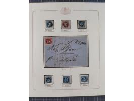 ABENSBERG bis ZWIESEL, 3-bändige Sammlung der geschlossenen Mühlradstempel mit weit über 600 Marken und Briefstücken und rund