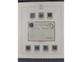 ABENSBERG bis ZWIESEL, 3-bändige Sammlung der geschlossenen Mühlradstempel mit weit über 600 Marken und Briefstücken und rund