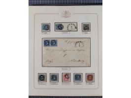 ABENSBERG bis ZWIESEL, 3-bändige Sammlung der geschlossenen Mühlradstempel mit weit über 600 Marken und Briefstücken und rund