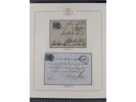 ABENSBERG bis ZWIESEL, 3-bändige Sammlung der geschlossenen Mühlradstempel mit weit über 600 Marken und Briefstücken und rund