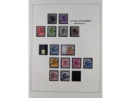 1948, Bezirkshandstempel, 2-bändige Sammlung mit hunderten von Einzelwerten und vielen Einheiten, postfrisch und wenig ungebr