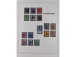 1948, Bezirkshandstempel, 2-bändige Sammlung mit hunderten von Einzelwerten und vielen Einheiten, postfrisch und wenig ungebr