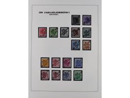 1948, Bezirkshandstempel, 2-bändige Sammlung mit hunderten von Einzelwerten und vielen Einheiten, postfrisch und wenig ungebr