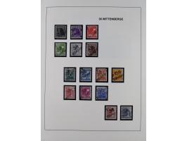 1948, Bezirkshandstempel, 2-bändige Sammlung mit hunderten von Einzelwerten und vielen Einheiten, postfrisch und wenig ungebr