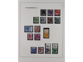 1948, Bezirkshandstempel, 2-bändige Sammlung mit hunderten von Einzelwerten und vielen Einheiten, postfrisch und wenig ungebr