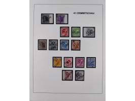 1948, Bezirkshandstempel, 2-bändige Sammlung mit hunderten von Einzelwerten und vielen Einheiten, postfrisch und wenig ungebr