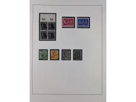 1948, Bezirkshandstempel, 2-bändige Sammlung mit hunderten von Einzelwerten und vielen Einheiten, postfrisch und wenig ungebr