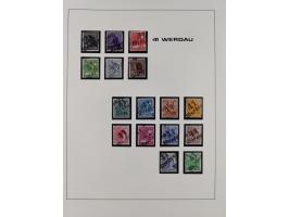 1948, Bezirkshandstempel, 2-bändige Sammlung mit hunderten von Einzelwerten und vielen Einheiten, postfrisch und wenig ungebr