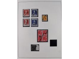 1948, Bezirkshandstempel, 2-bändige Sammlung mit hunderten von Einzelwerten und vielen Einheiten, postfrisch und wenig ungebr