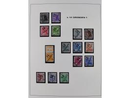 1948, Bezirkshandstempel, 2-bändige Sammlung mit hunderten von Einzelwerten und vielen Einheiten, postfrisch und wenig ungebr