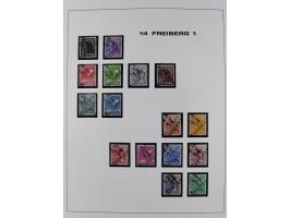 1948, Bezirkshandstempel, 2-bändige Sammlung mit hunderten von Einzelwerten und vielen Einheiten, postfrisch und wenig ungebr