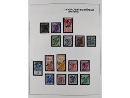 1948, Bezirkshandstempel, 2-bändige Sammlung mit hunderten von Einzelwerten und vielen Einheiten, postfrisch und wenig ungebr