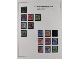 1948, Bezirkshandstempel, 2-bändige Sammlung mit hunderten von Einzelwerten und vielen Einheiten, postfrisch und wenig ungebr