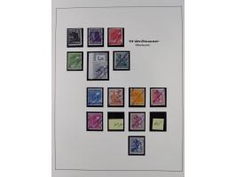 1948, Bezirkshandstempel, 2-bändige Sammlung mit hunderten von Einzelwerten und vielen Einheiten, postfrisch und wenig ungebr