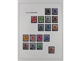 1948, Bezirkshandstempel, 2-bändige Sammlung mit hunderten von Einzelwerten und vielen Einheiten, postfrisch und wenig ungebr