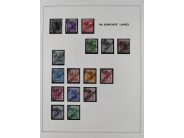 1948, Bezirkshandstempel, 2-bändige Sammlung mit hunderten von Einzelwerten und vielen Einheiten, postfrisch und wenig ungebr