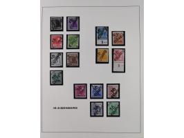 1948, Bezirkshandstempel, 2-bändige Sammlung mit hunderten von Einzelwerten und vielen Einheiten, postfrisch und wenig ungebr