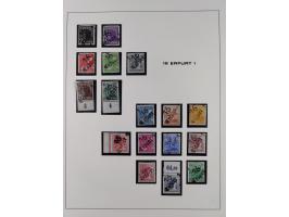 1948, Bezirkshandstempel, 2-bändige Sammlung mit hunderten von Einzelwerten und vielen Einheiten, postfrisch und wenig ungebr