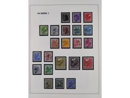1948, Bezirkshandstempel, 2-bändige Sammlung mit hunderten von Einzelwerten und vielen Einheiten, postfrisch und wenig ungebr