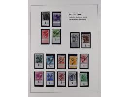 1948, Bezirkshandstempel, 2-bändige Sammlung mit hunderten von Einzelwerten und vielen Einheiten, postfrisch und wenig ungebr