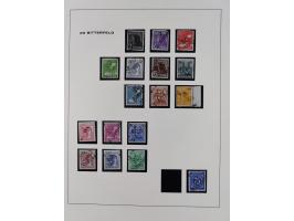 1948, Bezirkshandstempel, 2-bändige Sammlung mit hunderten von Einzelwerten und vielen Einheiten, postfrisch und wenig ungebr