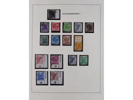 1948, Bezirkshandstempel, 2-bändige Sammlung mit hunderten von Einzelwerten und vielen Einheiten, postfrisch und wenig ungebr