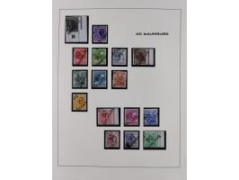1948, Bezirkshandstempel, 2-bändige Sammlung mit hunderten von Einzelwerten und vielen Einheiten, postfrisch und wenig ungebr