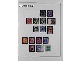 1948, Bezirkshandstempel, 2-bändige Sammlung mit hunderten von Einzelwerten und vielen Einheiten, postfrisch und wenig ungebr