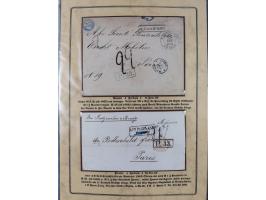 1762/1870 (ca.), DER GRENZÜBERGANG FORBACH/SAARBRÜCKEN, Ausstellungssammlung mit rund 230 Belegen, dabei Briefe aus bzw. nach