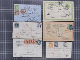 1860/1945 (approx.), old accumulation of several hundred letters, fronts, cards and postal stationery, including much oversea