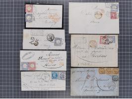 1860/1945 (approx.), old accumulation of several hundred letters, fronts, cards and postal stationery, including much oversea