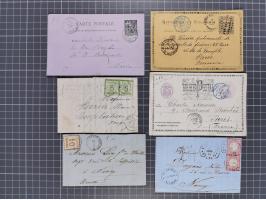 1860/1945 (approx.), old accumulation of several hundred letters, fronts, cards and postal stationery, including much oversea