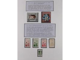 1897/1945, Zuschlags- und Wohltätigkeitsausgaben, interessante Sammlun, dabei Schweiz I-III und 117 FDC, USA Columbus-Satz (t