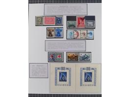 1897/1945, Zuschlags- und Wohltätigkeitsausgaben, interessante Sammlun, dabei Schweiz I-III und 117 FDC, USA Columbus-Satz (t