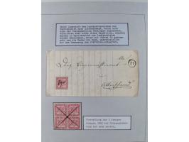 1851/71, interessante Sammlung 'Besonderheiten', dabei handschriftliche Entwertungen, doppelt und blanko abgeschlagene Nummer