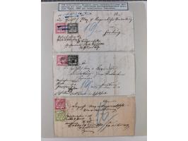 1851/71, interessante Sammlung 'Besonderheiten', dabei handschriftliche Entwertungen, doppelt und blanko abgeschlagene Nummer