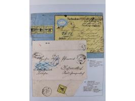 1851/71, interessante Sammlung 'Besonderheiten', dabei handschriftliche Entwertungen, doppelt und blanko abgeschlagene Nummer