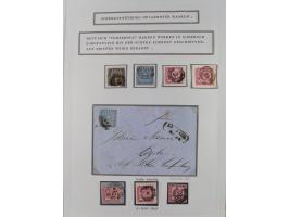 1851/71, interessante Sammlung 'Besonderheiten', dabei handschriftliche Entwertungen, doppelt und blanko abgeschlagene Nummer