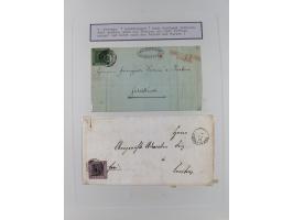 1851/71, interessante Sammlung 'Besonderheiten', dabei handschriftliche Entwertungen, doppelt und blanko abgeschlagene Nummer