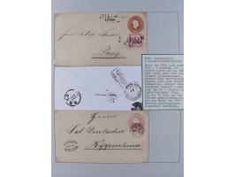 1851/71, interessante Sammlung 'Besonderheiten', dabei handschriftliche Entwertungen, doppelt und blanko abgeschlagene Nummer